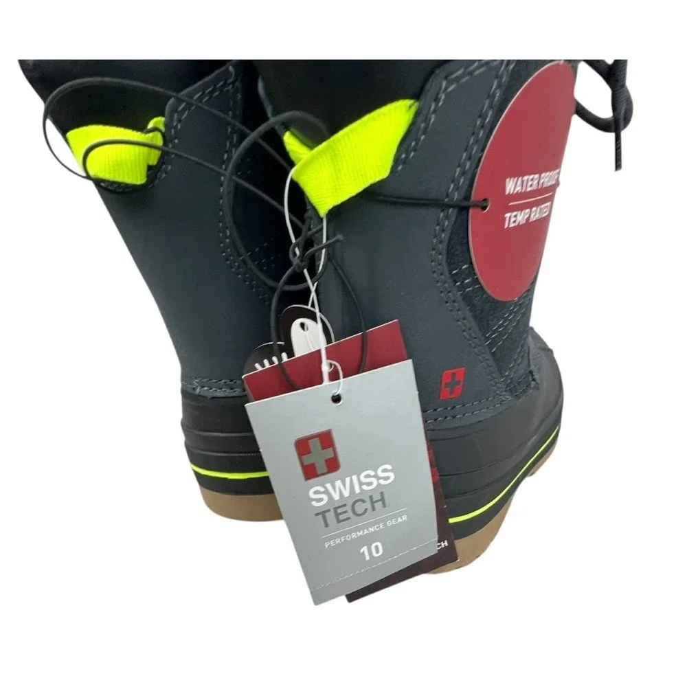 Swiss‎ Tech Kids Size 10 Insulated to -25 degrees Black Winter Boots